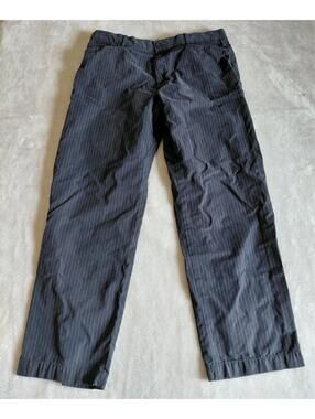 Banana Republic Mens Chino Pants 36x32  Striped Charcoal Gray Stretch